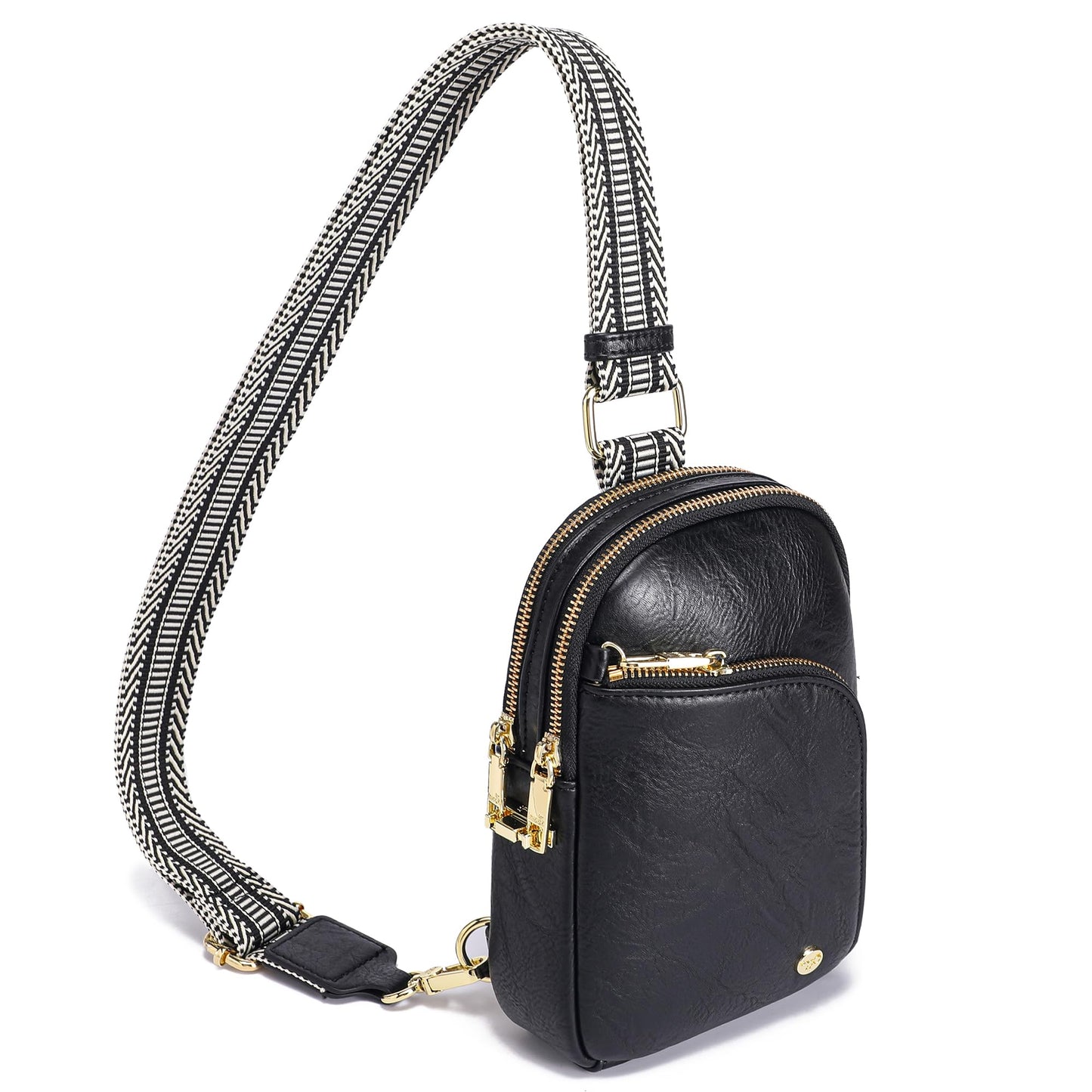 INICAT Travel Sling Bag, Anti Theft Crossbody Bag for Women | RFID Blocking, 8 Card Slots, Back Zippered Pocket, Metal Zippers,Switchable Strap