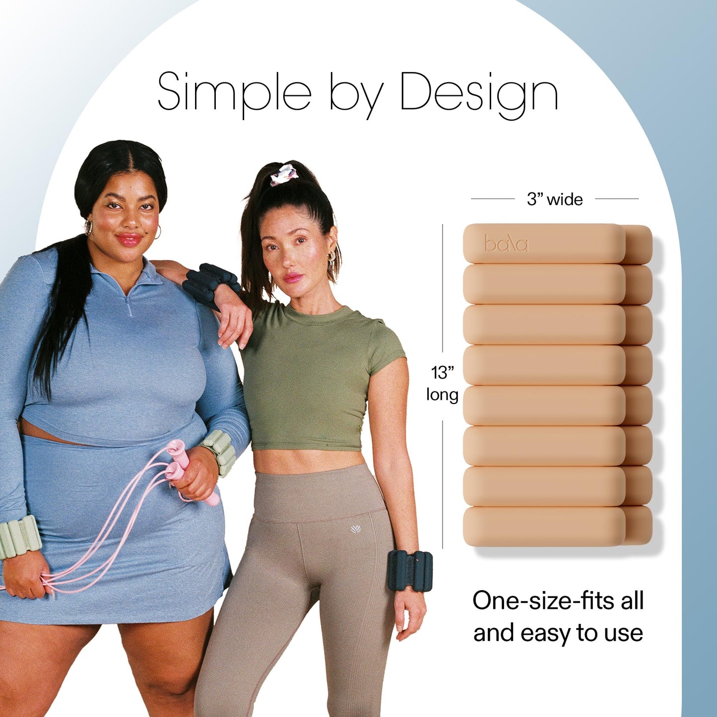 Bala Bangles Wrist & Ankle Weights for Women & Men - Adjustable Silicone Weighted Bracelet Set for Gym, Yoga, Pilates, Cardio & Strength Training - Wearable Arm & Leg Workout Weights