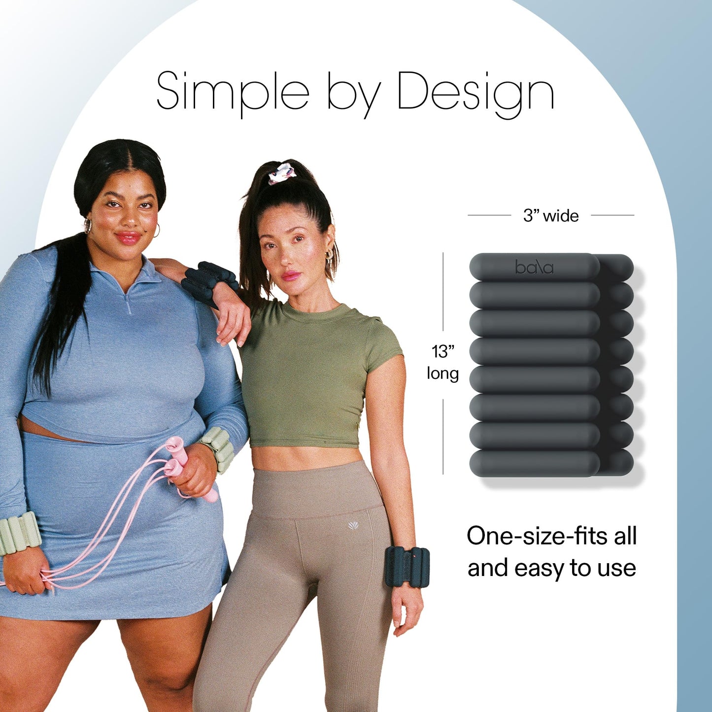 Bala Bangles Wrist & Ankle Weights for Women & Men - Adjustable Silicone Weighted Bracelet Set for Gym, Yoga, Pilates, Cardio & Strength Training - Wearable Arm & Leg Workout Weights