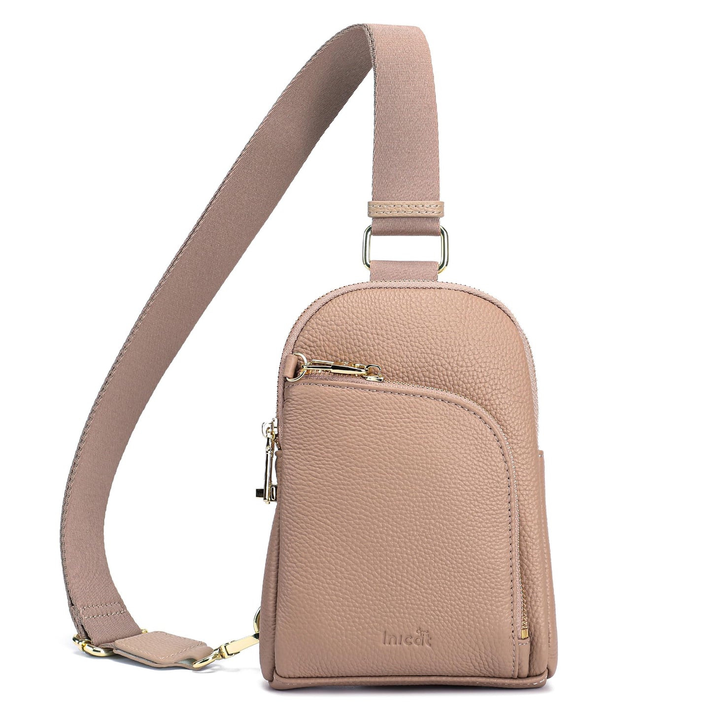 INICAT Travel Sling Bag, Anti Theft Crossbody Bag for Women | RFID Blocking, 8 Card Slots, Back Zippered Pocket, Metal Zippers,Switchable Strap