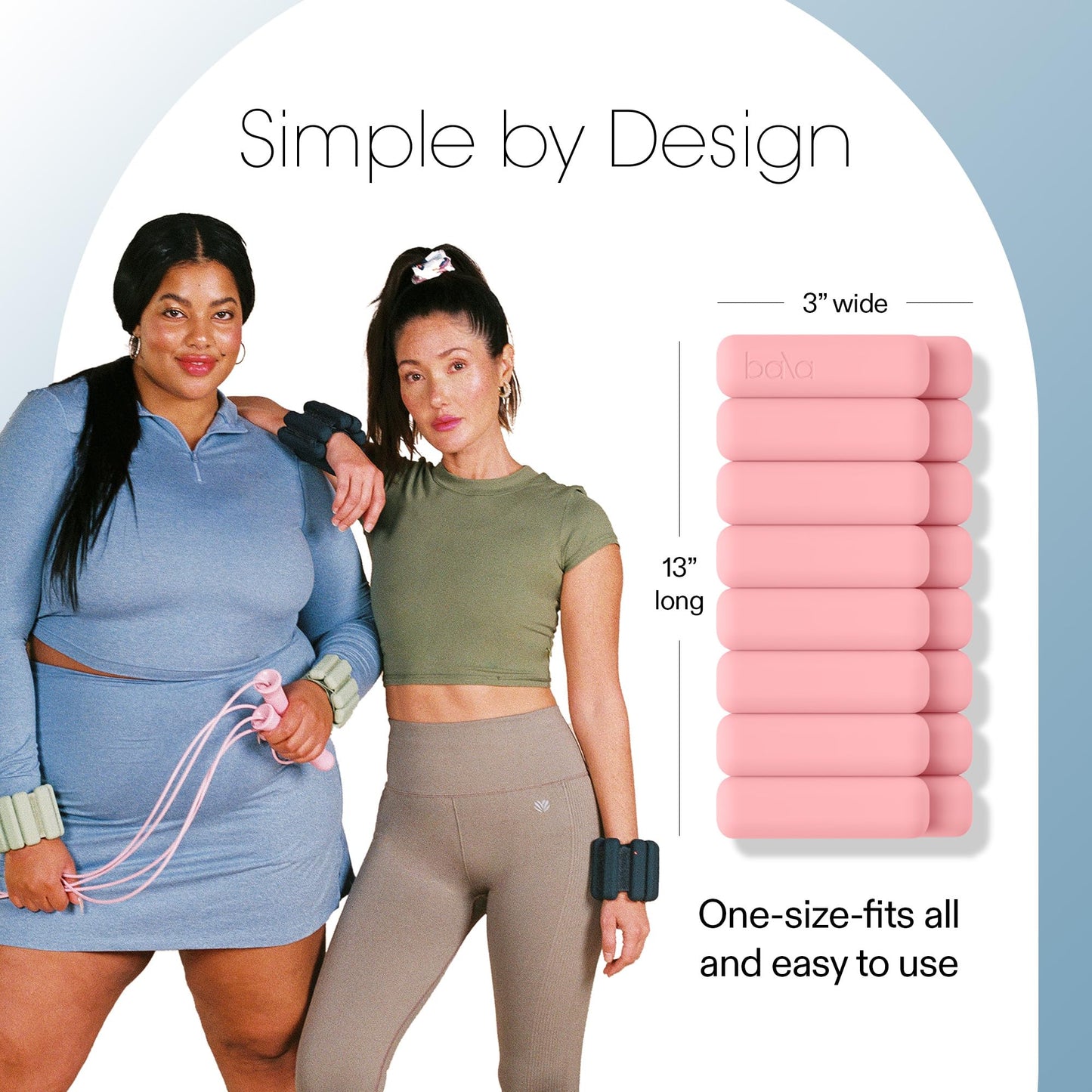 Bala Bangles Wrist & Ankle Weights for Women & Men - Adjustable Silicone Weighted Bracelet Set for Gym, Yoga, Pilates, Cardio & Strength Training - Wearable Arm & Leg Workout Weights