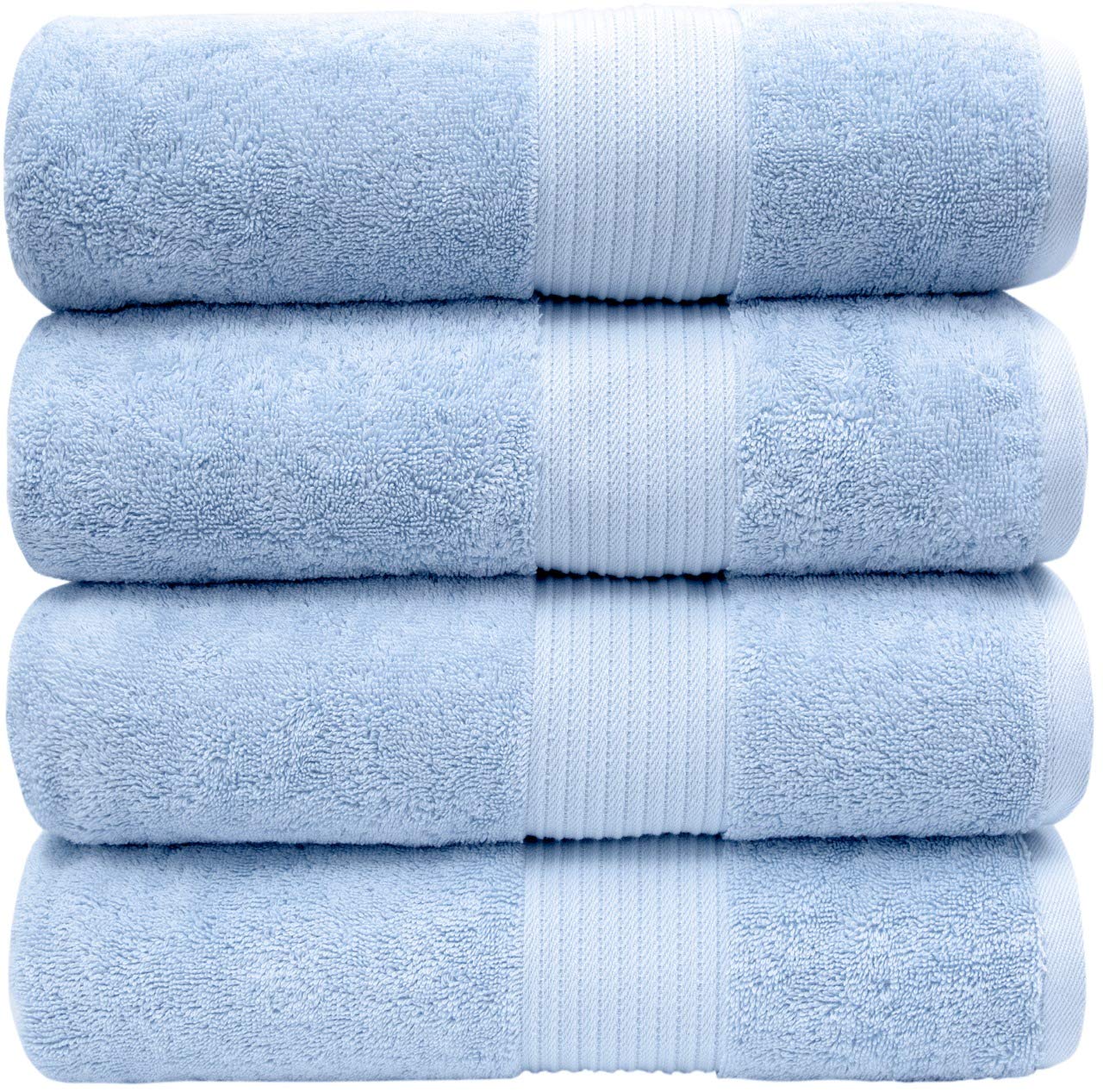 Luxury Extra Large Oversized Bath Towels | Hotel Quality Towels | 650 GSM | Soft Combed Cotton Towels for Bathroom | Thick & Fluffy Bath Sheets | White - 4 Pack