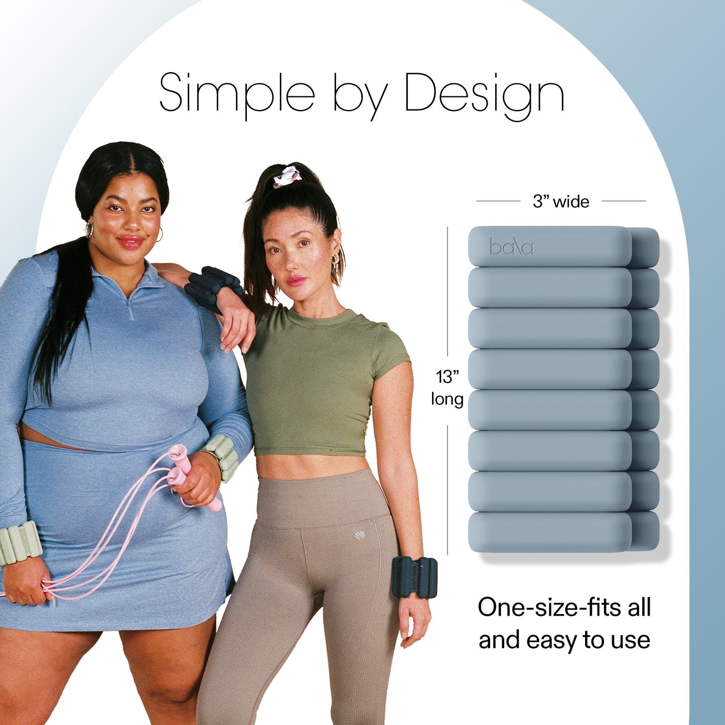 Bala Bangles Wrist & Ankle Weights for Women & Men - Adjustable Silicone Weighted Bracelet Set for Gym, Yoga, Pilates, Cardio & Strength Training - Wearable Arm & Leg Workout Weights