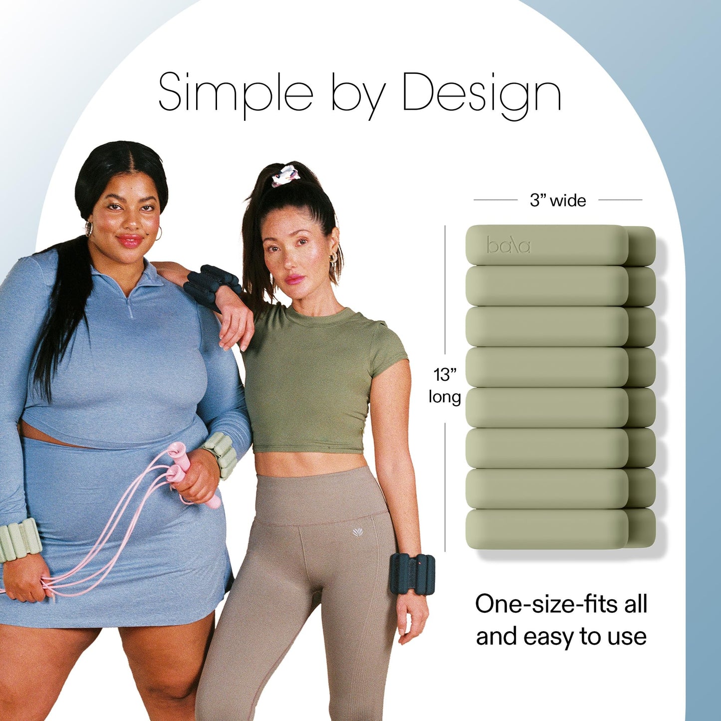 Bala Bangles Wrist & Ankle Weights for Women & Men - Adjustable Silicone Weighted Bracelet Set for Gym, Yoga, Pilates, Cardio & Strength Training - Wearable Arm & Leg Workout Weights