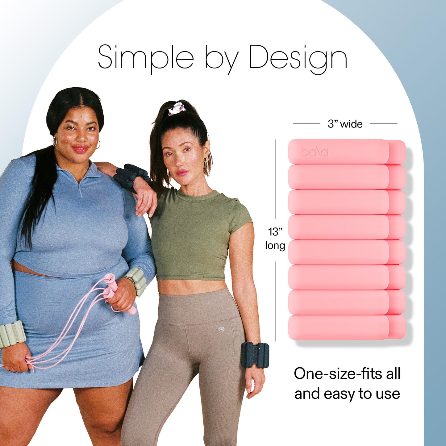 Bala Bangles Wrist & Ankle Weights for Women & Men - Adjustable Silicone Weighted Bracelet Set for Gym, Yoga, Pilates, Cardio & Strength Training - Wearable Arm & Leg Workout Weights