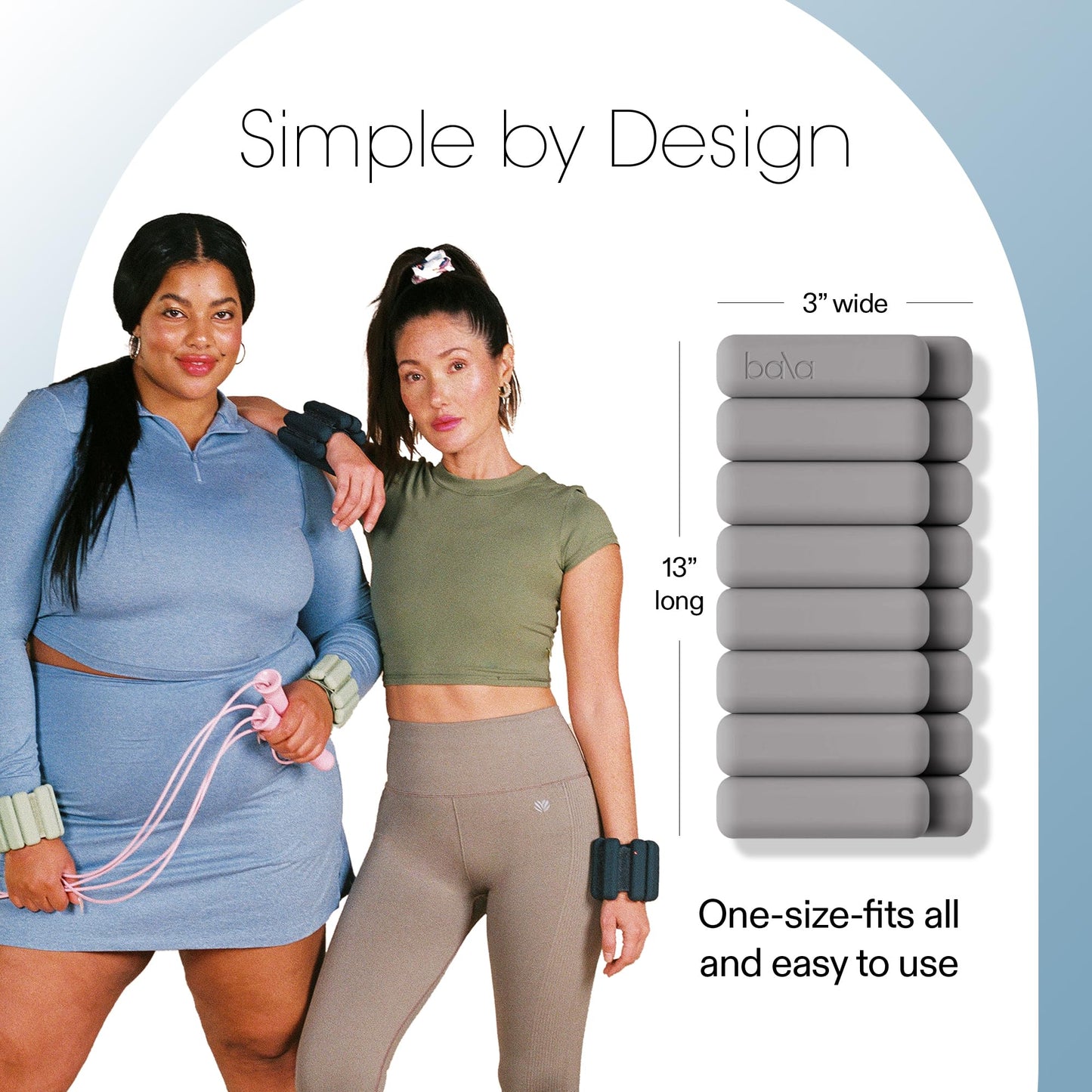 Bala Bangles Wrist & Ankle Weights for Women & Men - Adjustable Silicone Weighted Bracelet Set for Gym, Yoga, Pilates, Cardio & Strength Training - Wearable Arm & Leg Workout Weights