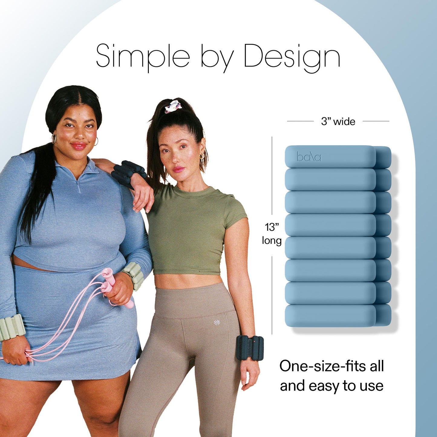 Bala Bangles Wrist & Ankle Weights for Women & Men - Adjustable Silicone Weighted Bracelet Set for Gym, Yoga, Pilates, Cardio & Strength Training - Wearable Arm & Leg Workout Weights